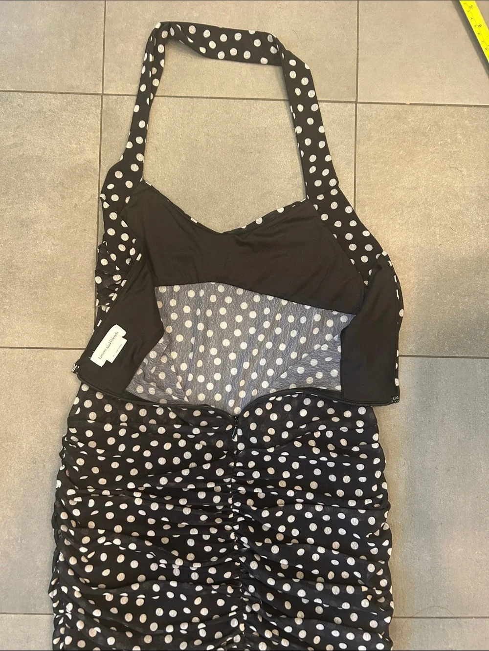 Lovers and Friends Judith Mini Dress in Black Polka Dot - Picture 7 of 10